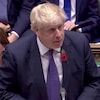 Le premier ministre britannique Boris Johnson prend la parole à la Chambre des communes à Londres.