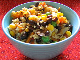 photograph rice-and-beans dish