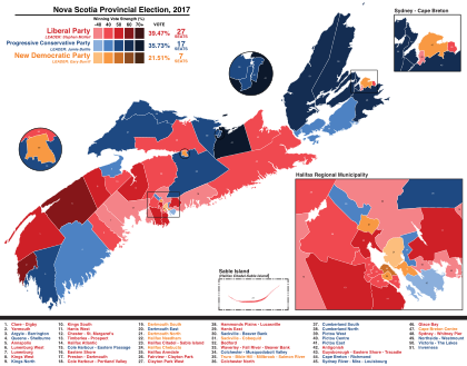 Nova Scotia Provincial Election 2017 - Results By Riding.svg