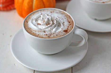 Completed pumpkin spice latte