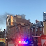 Un incendie a nécessité l'intervention des pompiers au 219 de la rue Saint-Paul.