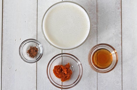 Ingredients you'll need to make your pumpkin spice latte