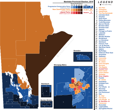 Manitoba Provincial Election 2019 - Results by Riding.svg