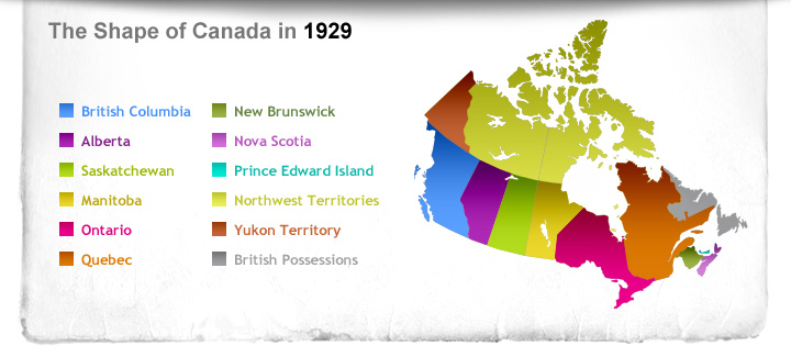 The Shape of Canada in 1929