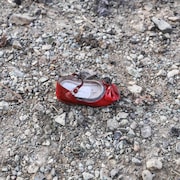 Le soulier d’une fillette est photographié à l’endroit où le vol d’Ukraine International Airlines s’est écrasé, mercredi, à Téhéran.