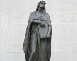 The Statue Veritas (Truth) (medium shot)