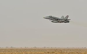 Canadian Fighter takes off for Operation Impact on October 30th 2014.jpg