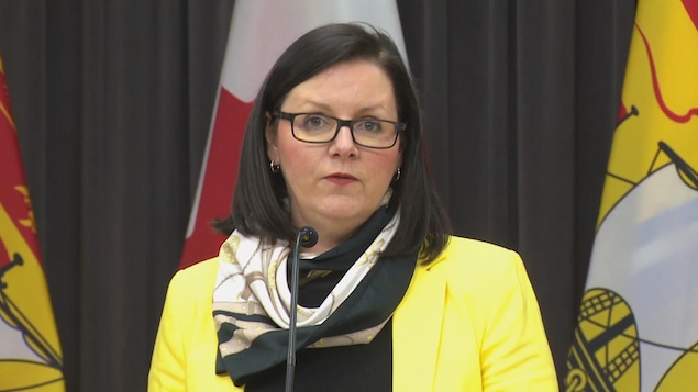 La médecin hygiéniste en chef du Nouveau-Brunswick, la Dre Jennifer Russell, ne signale aucun nouveau cas de COVID-19 dans la province, le jeudi 16 mars 2020.