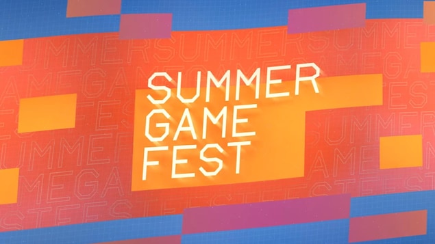 Un arrière-plan coloré sur lequel sont superposés les mots SUMMER GAME FEST.