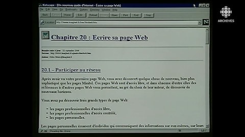 Écran d'ordinateur qui montre un site web dans un navigateur qui renseigne sur la conception d'une page web.