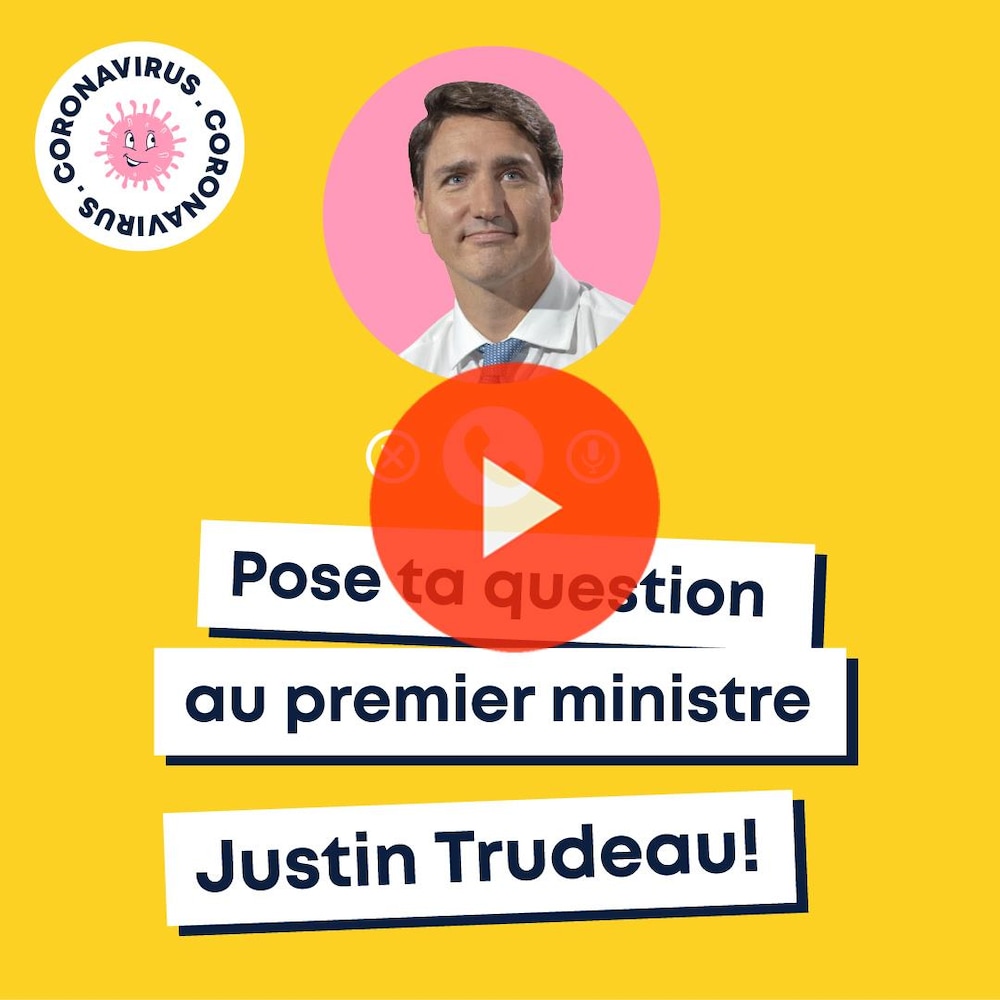 Miniature de la vidéo. Texte : ''Justin Trudeau répond aux questions des jeunes sur la COVID-19''.