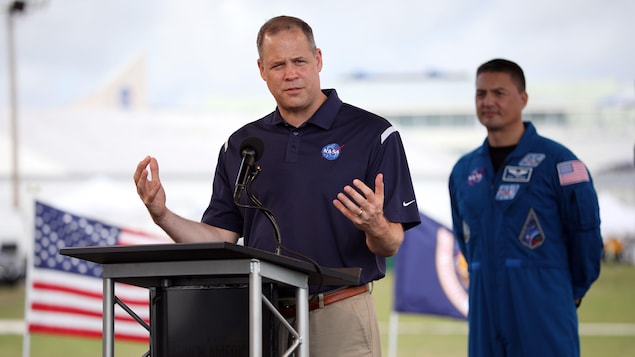 Jim Bridenstine, l'administrateur de la NASA, lors d'une conférence de presse.