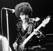 Lynott performing in Oslo, Norway on 22 April 1980