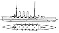 Japanese cruiser Tone profile and plan.jpg