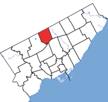 Willowdale in relation to the other Toronto ridings (2015 boundaries).png