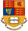 Coat of arms of Imperial College London with the motto (now removed)