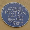 Sir Thomas Picton blue plaque