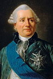 Portrait of French Chief Minister Vergennes serving King Louis XVI.