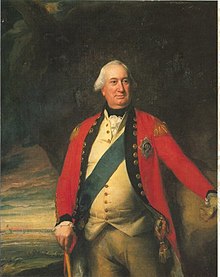 Portrait of British army commander General Cornwallis in dress uniform.