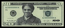 Image of $20 bill with Tubman's face
