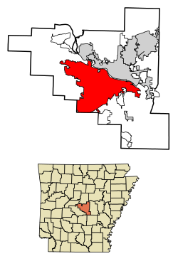 Location within Pulaski County