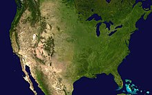 Satellite image of the contiguous United States