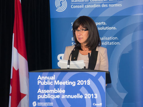 Kathy Milsom presenting at SCC's 2013 Annual Public Meeting