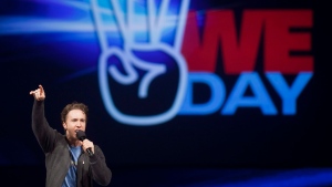 Craig Kielburger, founder of the charity Free the Children, speaks at the charity's We Day celebrations in Kitchener, Ontario, Thursday, February 17, 2011. THE CANADIAN PRESS/Geoff Robins