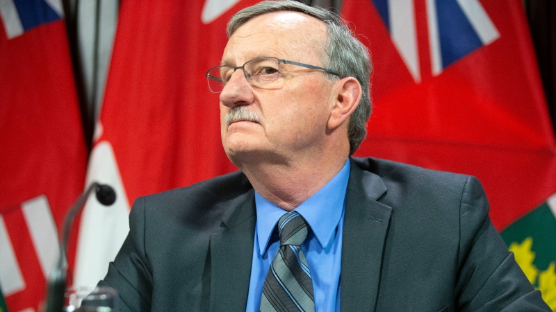 Dr. David Williams, Chief Medical Officer of Health for Ontario, attends a news conference in Toronto, on Monday, January 27, 2020, as officials provide an update on the coronavirus in Canada. THE CANADIAN PRESS/Chris Young