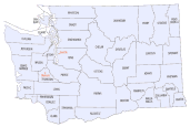 Map of counties in Washington