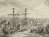 The Naval Battle Near Ecnomus (256 BC) by Gabriel de Saint-Aubin