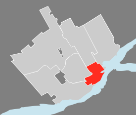 Location of La Cité-Limoilou in Quebec City.