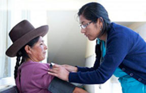 Doctor and patient in Peru