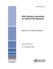 WHO Advisory Committee on Variola Virus Research, 20th meeting