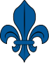 Blue Fleur-de-lys (Flag of Montreal).svg
