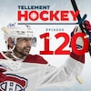 L'attaquant du Canadien Tomas Tatar sur fond blanc avec en surimpression épisode 120 en rouge et le logo de Tellement Hockey.