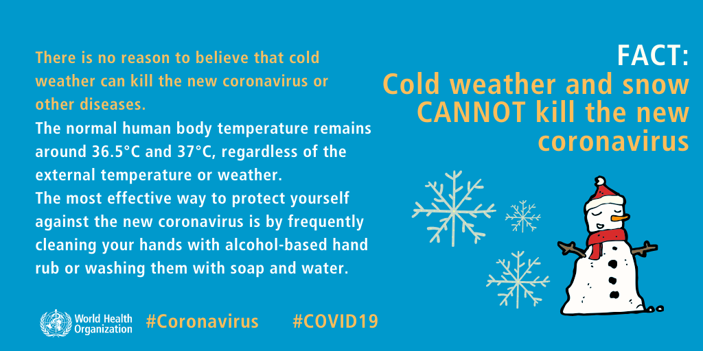 FACT: Cold weather and snow CANNOT kill the new coronavirus