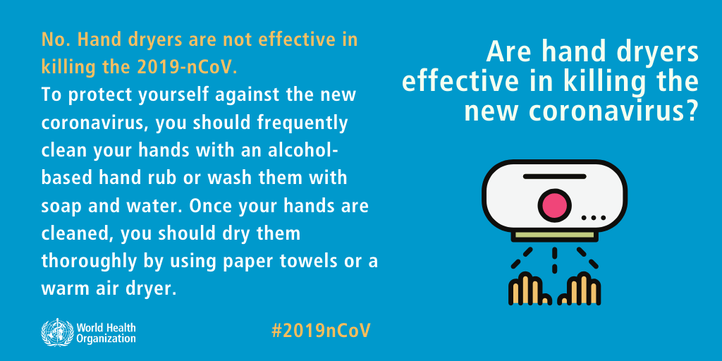 FACT: Are hand dryers effective in killing the new coronavirus?