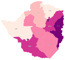 Cumulative cases of COVID-19 in Zimbabwe by province.png