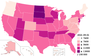 COVID-19 outbreak USA per capita cases map.svg