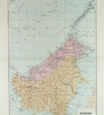Map of British and Dutch Borneo, 1898.