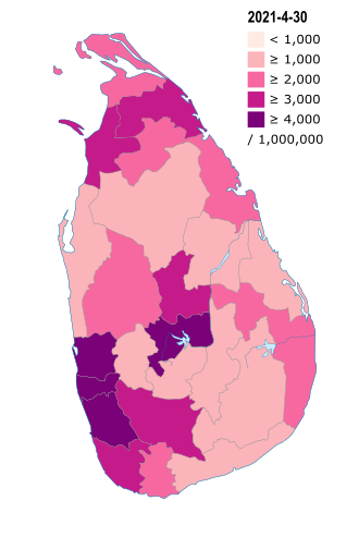 COVID-19 Sri Lanka per capita cases map.svg