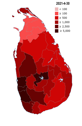 Sri Lanka COVID-19 map of confirmed cases.svg