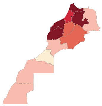 Map of the 2020 coronavirus pandemic in Morocco.svg