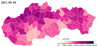 COVID-19 Slovakia - Cases per capita.svg
