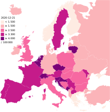 COVID-19 outbreak Europe per capita cases map.svg