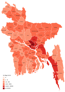 COVID-19 outbreak Bangladesh district wise cases map.svg