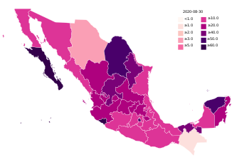COVID-19 Outbreak Active Cases in Mexico per 100,000 inhabitants.svg