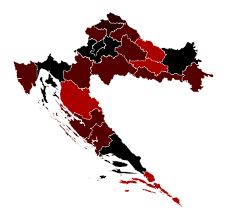 2020 COVID-19 Outbreak Number of Cases in Croatia by Counties.svg