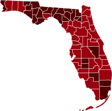 COVID-19 Prevalence in Florida by county.svg